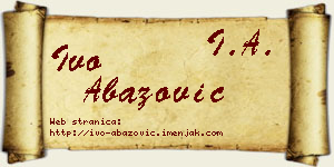 Ivo Abazović vizit kartica